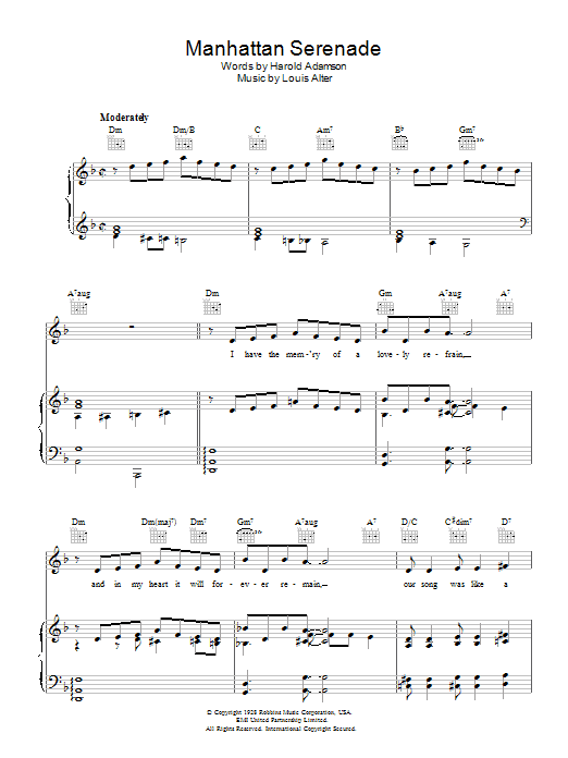 Product gallery: Page 1 of 1 Manhattan Serenade, Harold Adamson