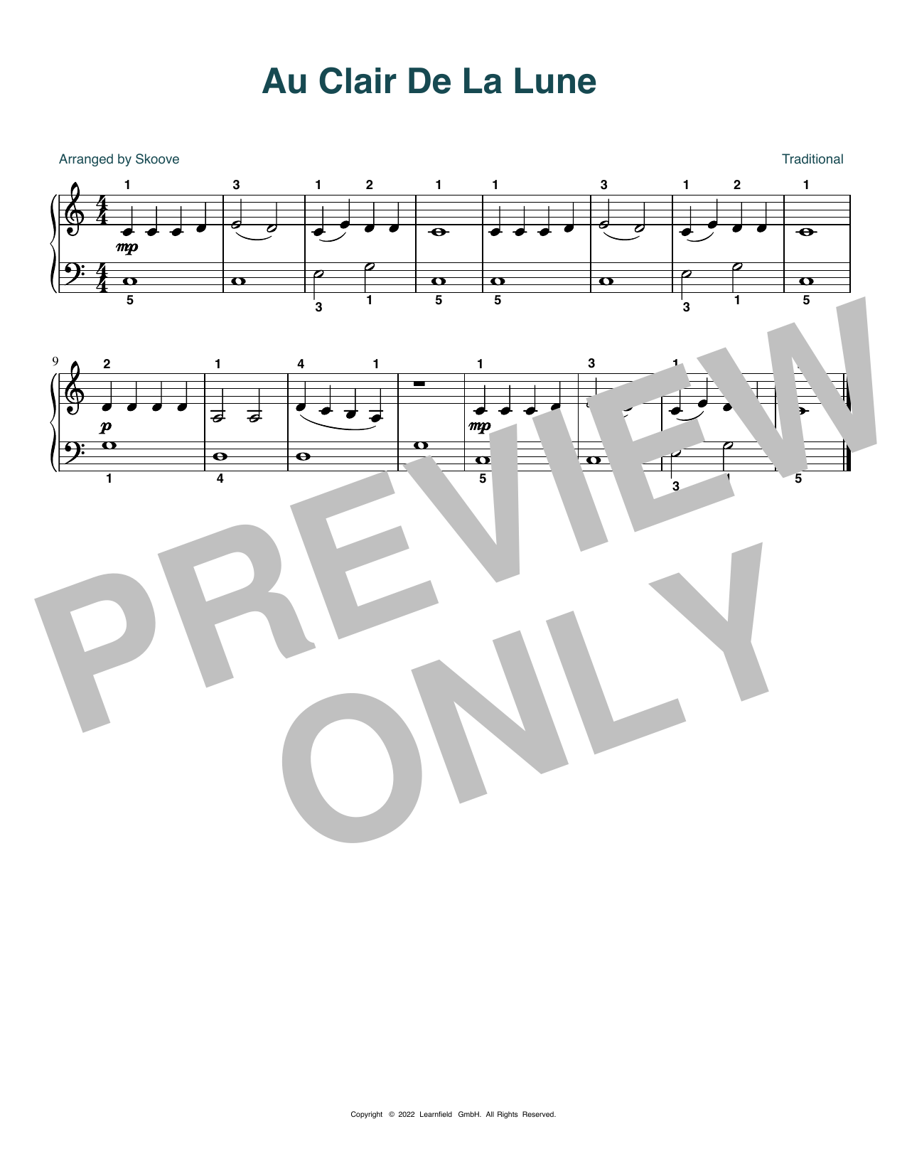Produktbild zu: Clair de Lune (arr. Skoove)