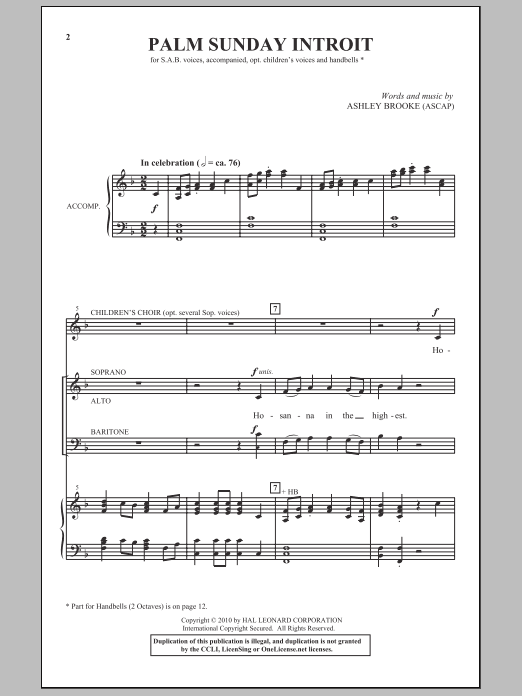 Produktbild zu: Palm Sunday Introit