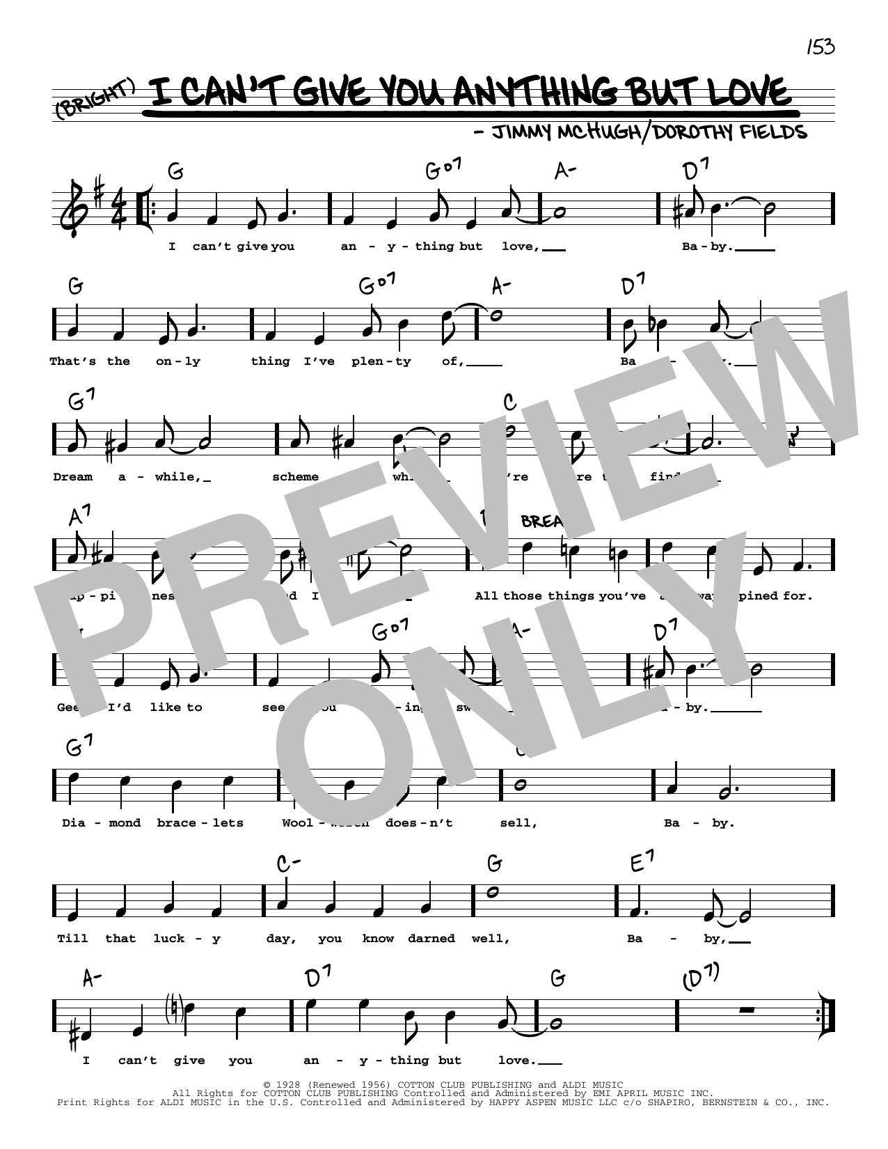Product picture to: I Can't Give You Anything But Love (arr. Robert Rawlins)