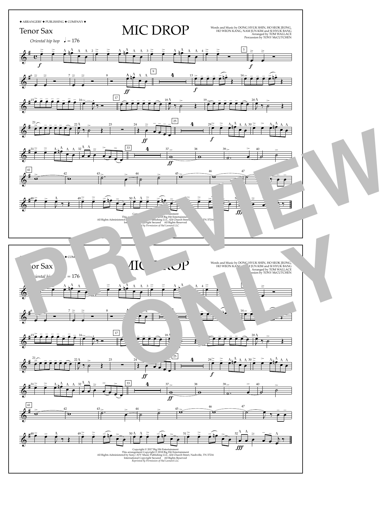 Product picture to: Mic Drop - Tenor Sax
