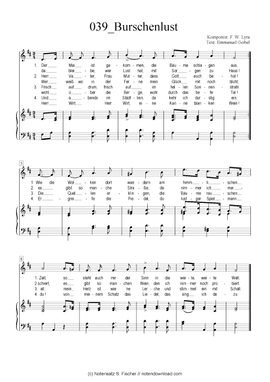 Produktbild zu: Burschenlust F. W. Lyra / Emmanuel Geibel