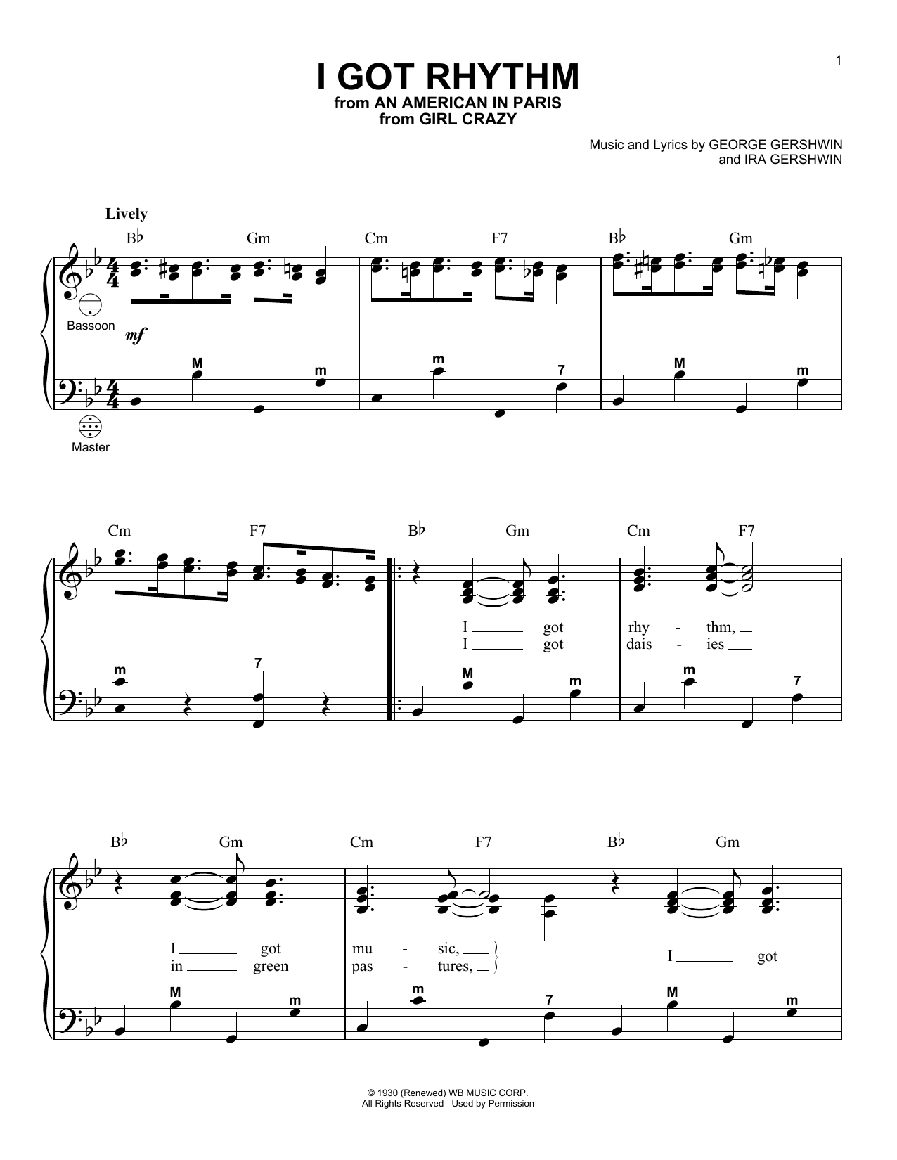 Produktgalerie: Seite 1 von 1 I Got Rhythm, Ira Gershwin, Akkordeon