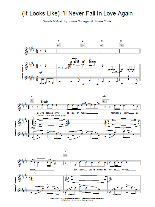 Produktgalerie: Seite 1 von 1 (It Looks Like) I'll Never Fall In Love Again, Tom Jones, Gesang, Gitarre, Klavier