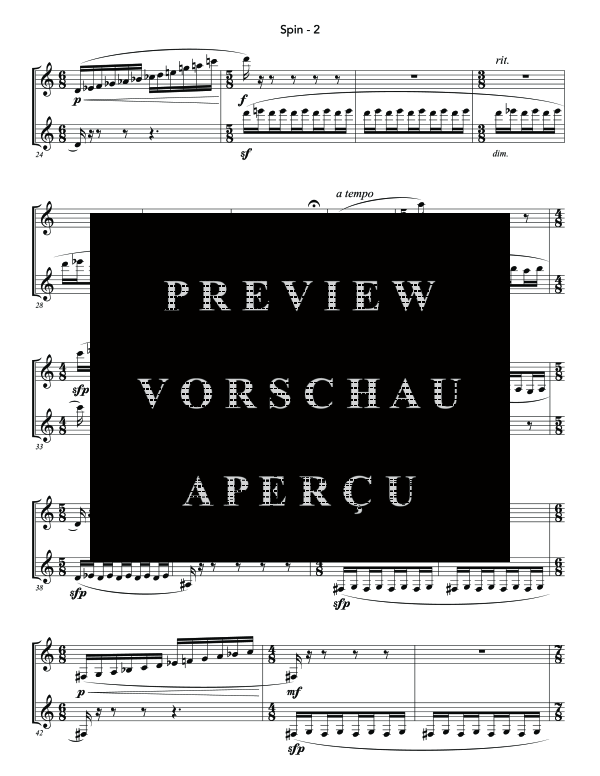 Product gallery: Page 6 of 11 Spin, , (Clarinet Duo)