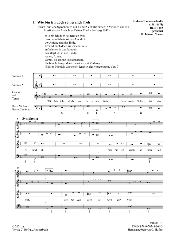 Produktgalerie: Seite 1 von 11 Musikalische Andachten III. Teil: Geistliche Symphonien, , (Gemischtes Ensemble 1-2 Vokalstimmen, 2 Violinen, Violon und BC)