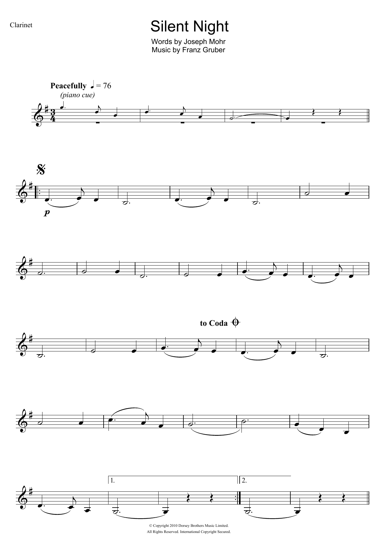 Product gallery: Page 1 of 1 Silent Night, Traditional Carol