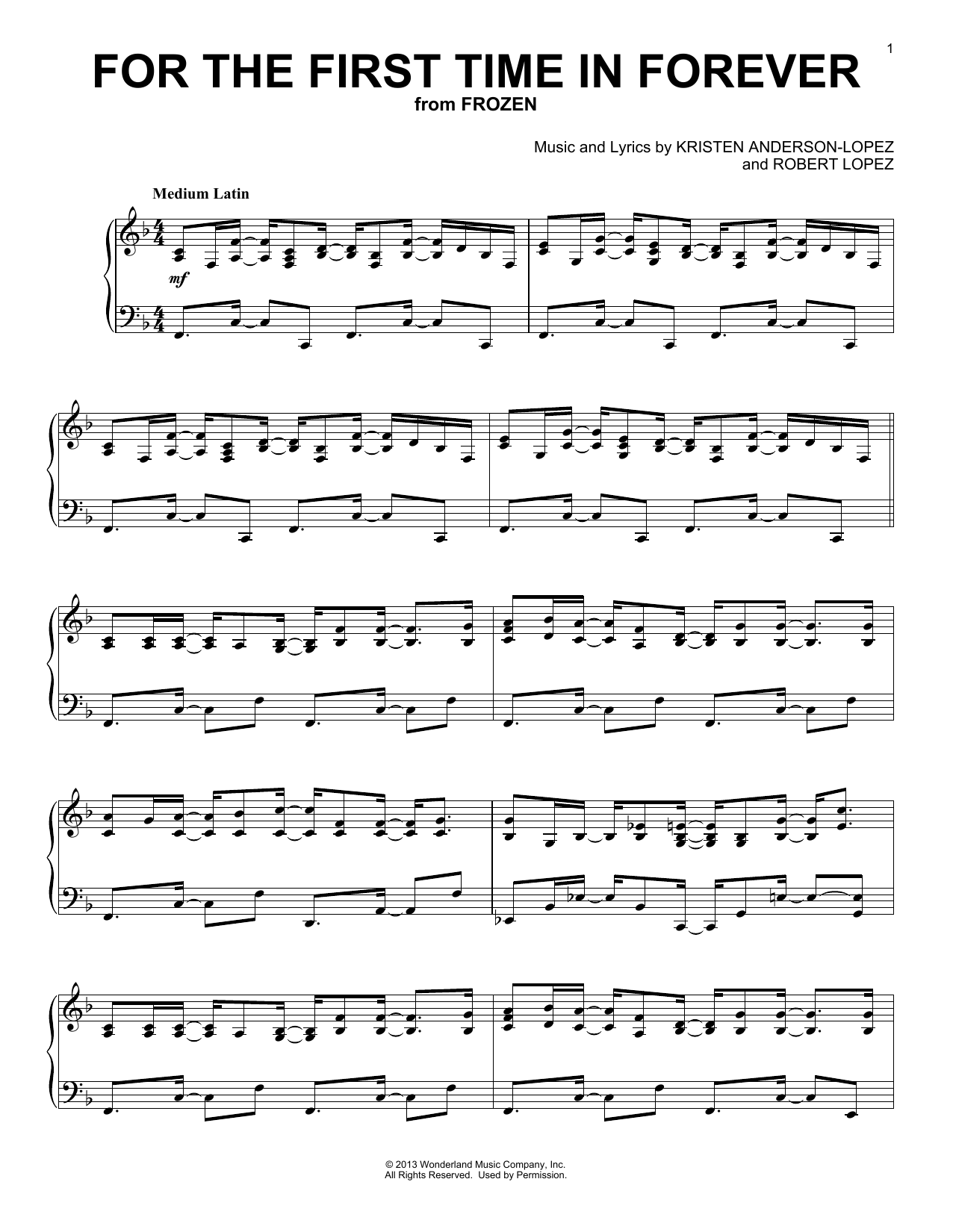 Produktbild zu: For The First Time In Forever (from Frozen)