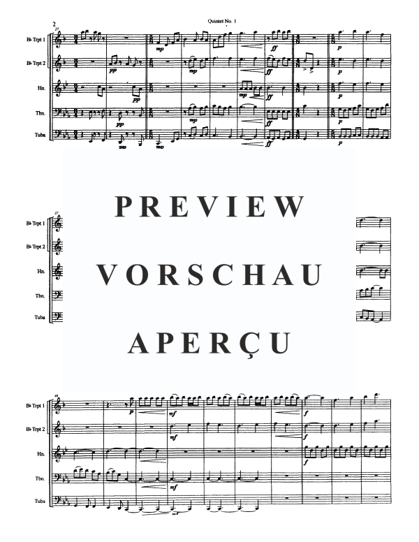 Produktgalerie: Seite 4 von 11 Quintet No. 1, , Blechbläserquintett