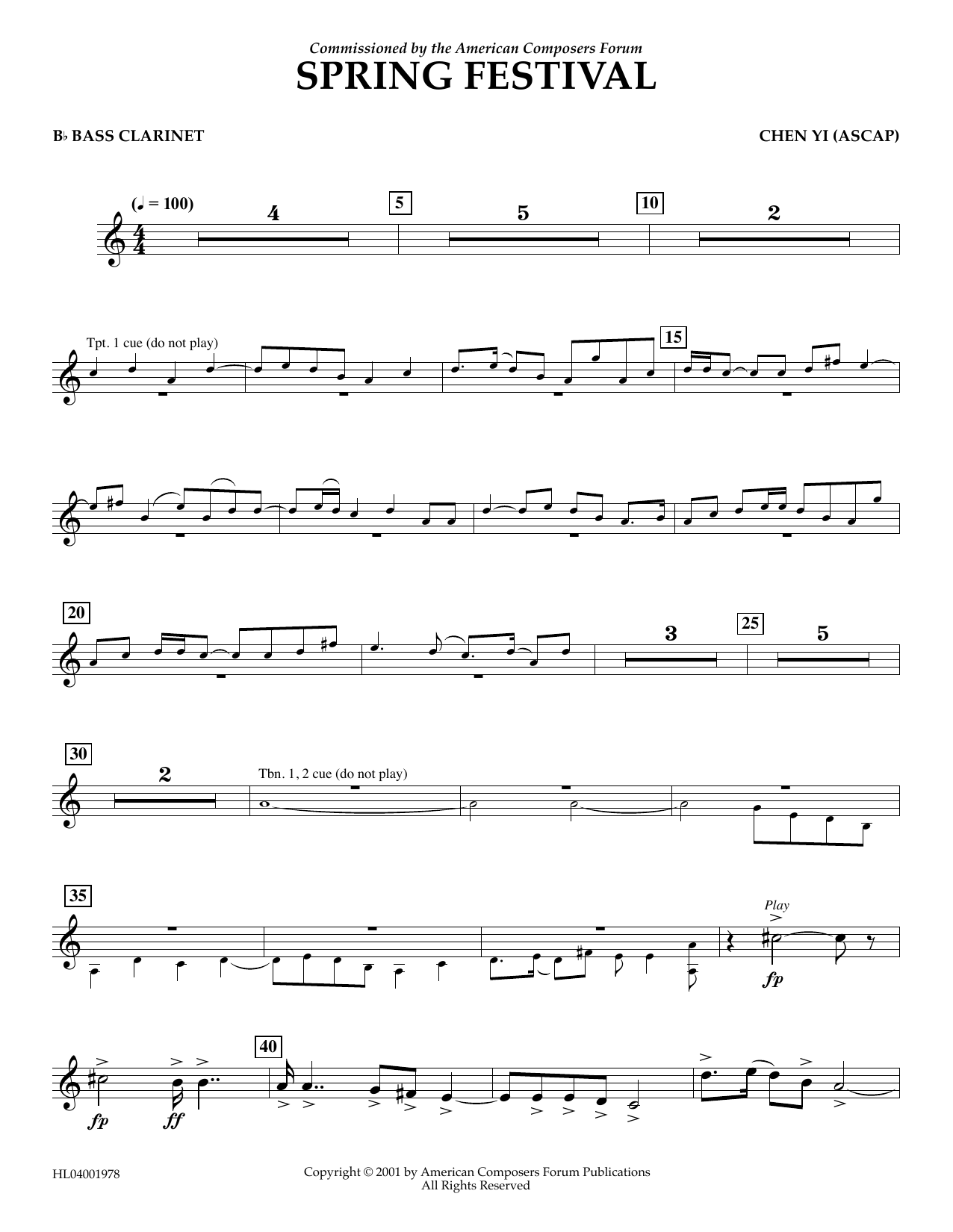 Product picture to: Spring Festival - Bb Bass Clarinet