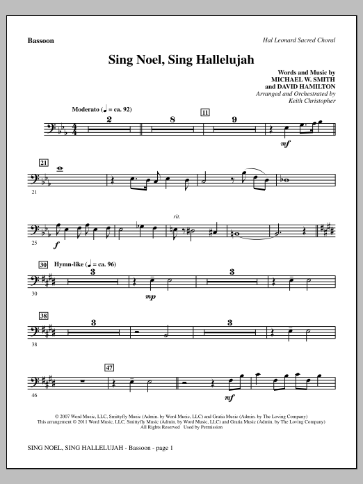 Product picture to: Sing Noel, Sing Hallelujah - Bassoon
