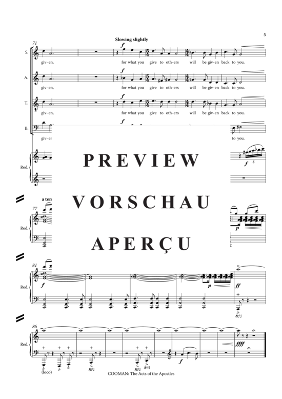 Product gallery: Page 14 of 21 The Acts of the Apostles , , (baritone, mixed choir, piano, organ, + chamber orchestra)