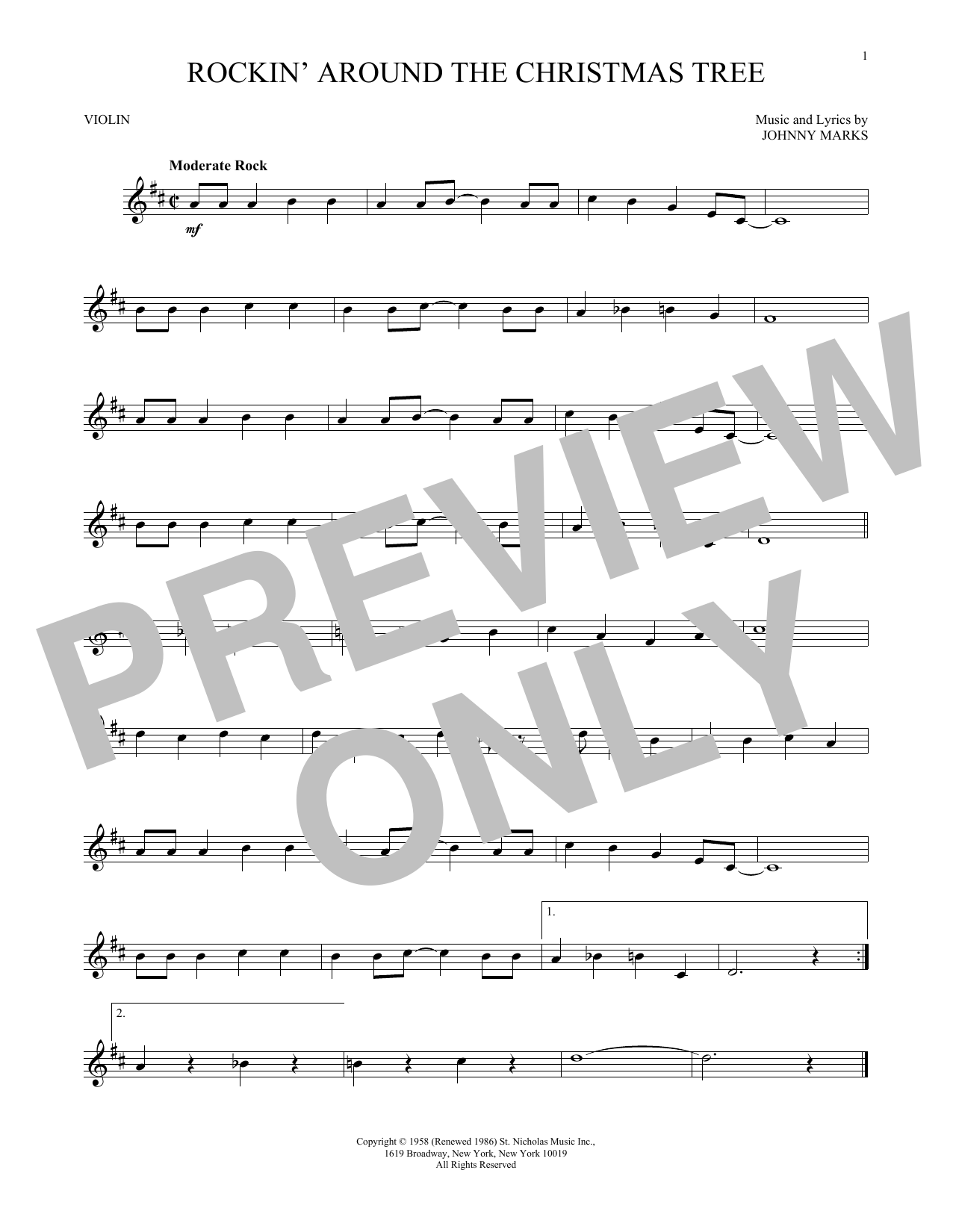 Product gallery: Page 1 of 1 Rockin' Around The Christmas Tree, Johnny Marks