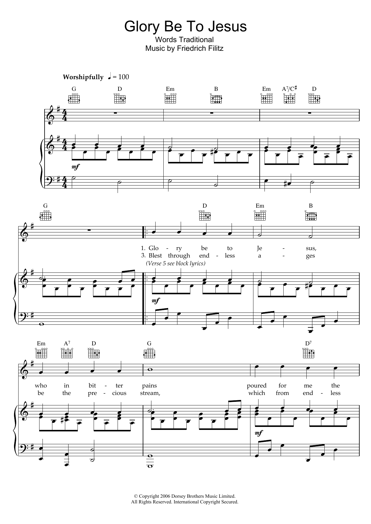 Produktbild zu: Glory Be To Jesus