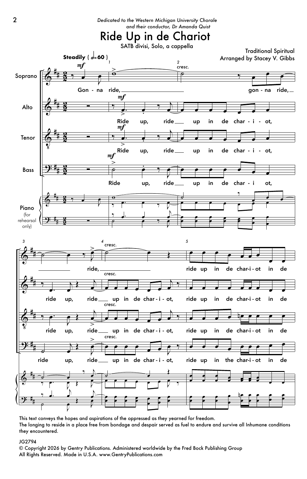 Produktgalerie: Seite 1 von 1 Ride Up in de Chariot, Stacey V. Gibbs, Chor