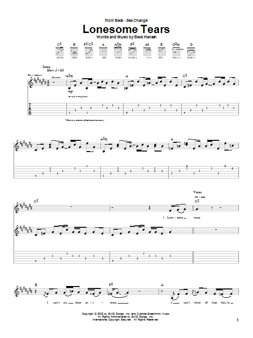 Product gallery: Page 1 of 1 Lonesome Tears, Beck