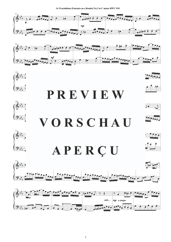 Produktgalerie: Seite 8 von 11 6 Präludien (Fantasia) BWV 917-922, , Klavier/Cembalo Solo