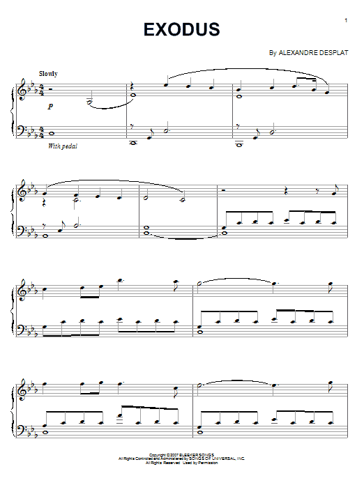 Product gallery: Page 1 of 1 Exodus, Alexandre Desplat