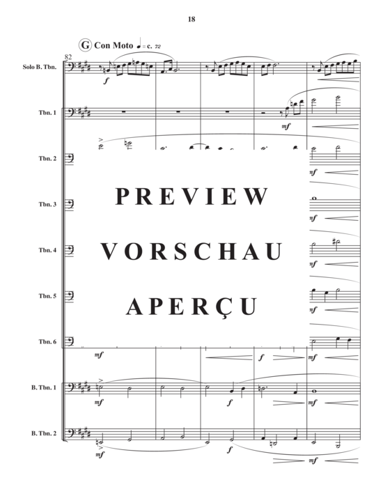 Product gallery: Page 20 of 21 Songs of the forest , , (Trombone ensemble 8 parts + bass trombone solo)
