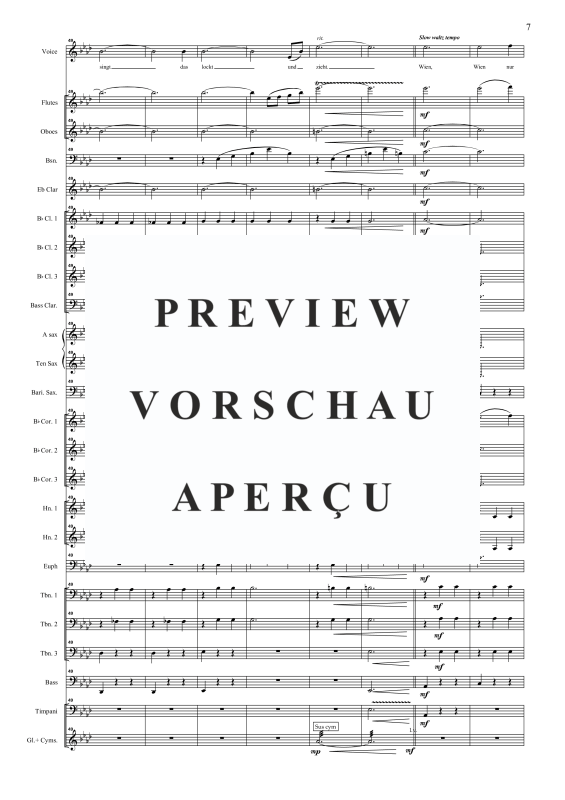 Product gallery: Page 10 of 11 Vienna, City of my Dreams, , Solo Voice and Concert Band