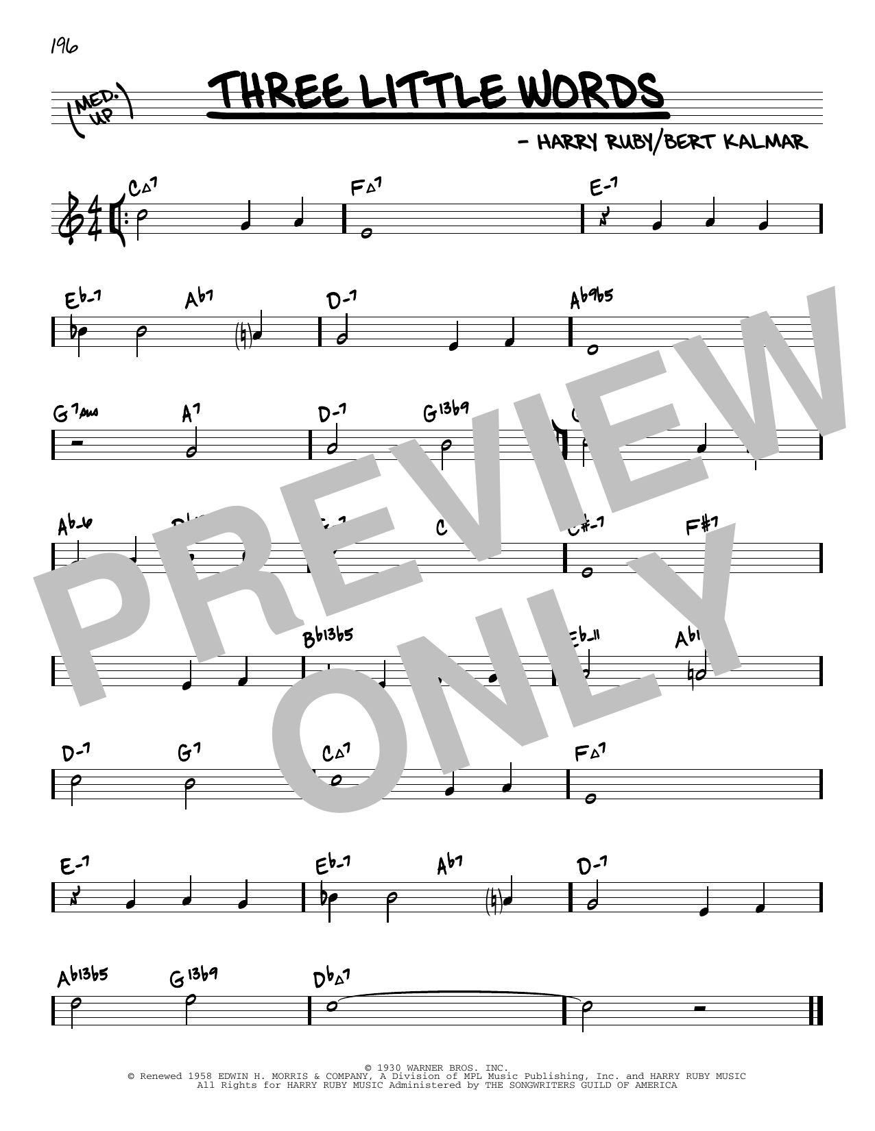 Product picture to: Three Little Words (arr. David Hazeltine)