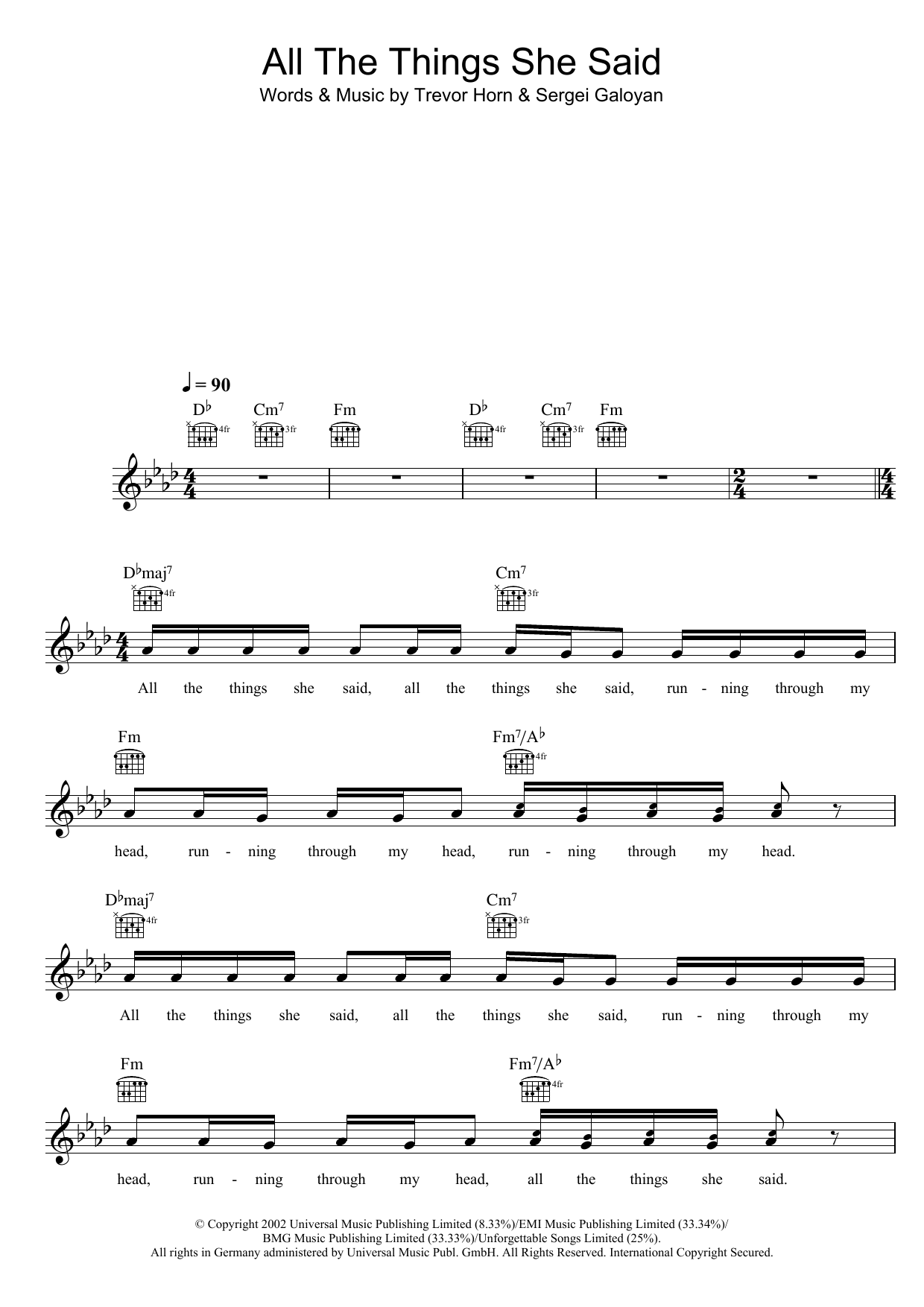 Produktgalerie: Seite 1 von 1 All The Things She Said, Tatu, Melodieinstrument