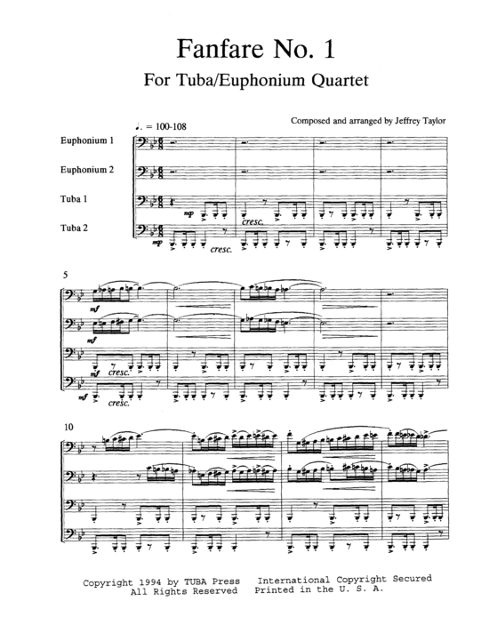 Product picture to: Fanfare No. 1 Jeff Taylor