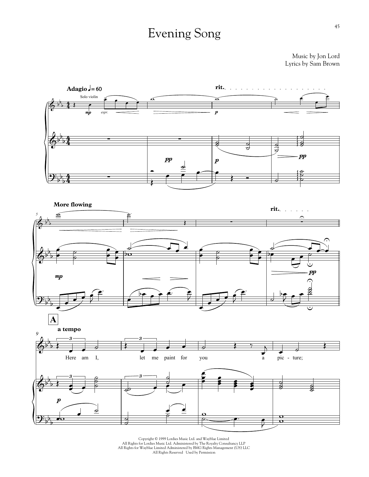 Produktbild zu: Evening Song