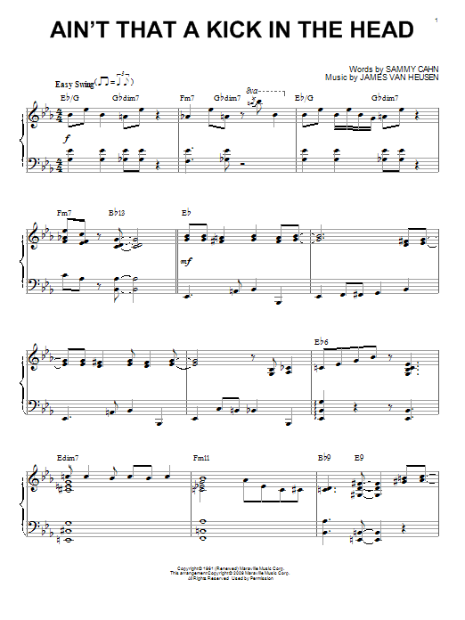 Product gallery: Page 1 of 1 Ain't That A Kick In The Head (arr. Brent Edstrom), Dean Martin
