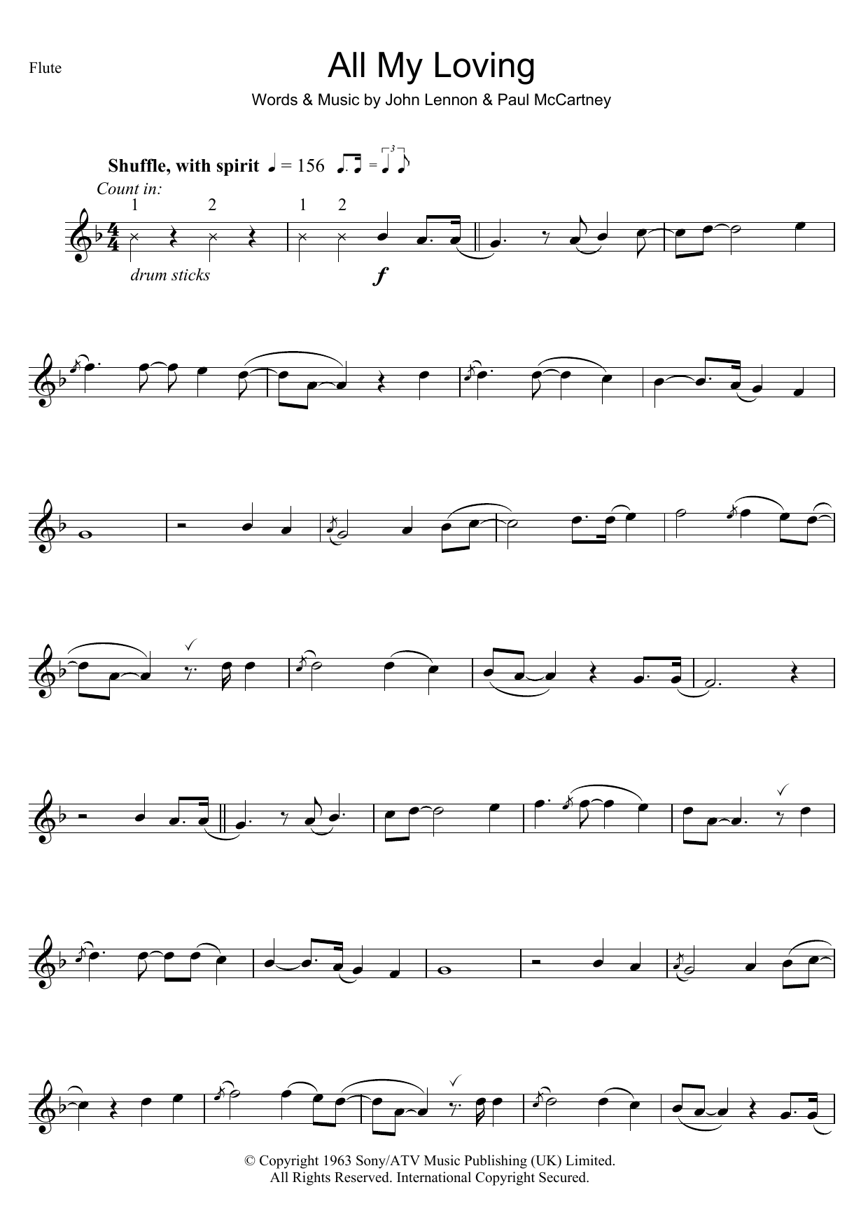 Product gallery: Page 1 of 1 All My Loving, The Beatles