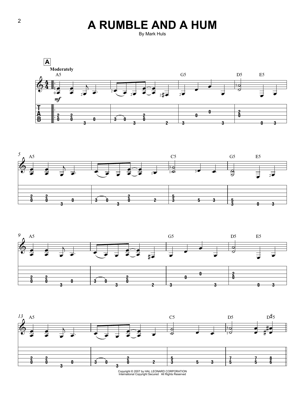 Produktgalerie: Seite 1 von 1 A Rumble And A Hum, Mark Huls, Gitarre
