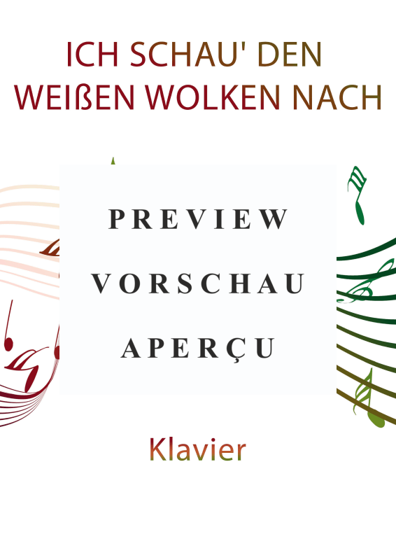 Produktgalerie: Seite 2 von 6 Ich schau´ den weißen Wolken nach, , Klavier Solo