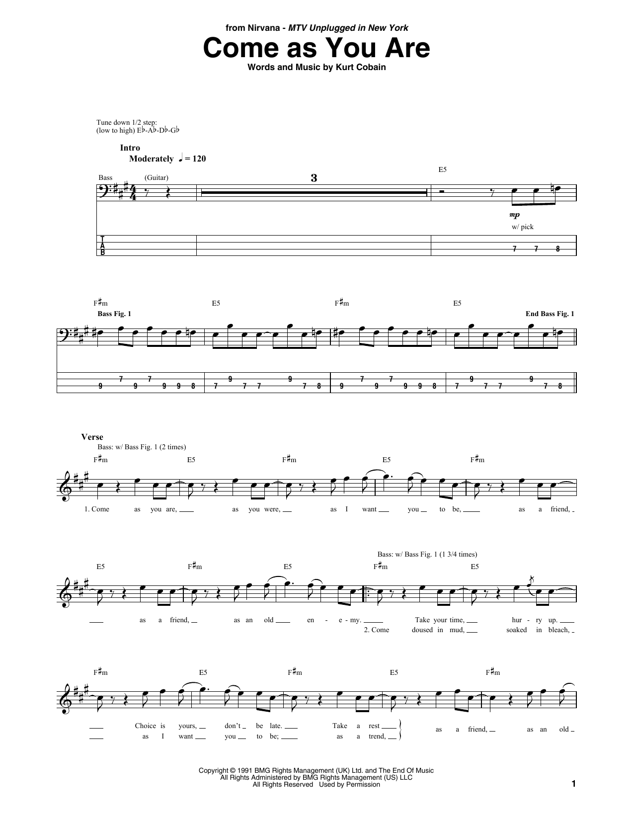 Produktgalerie: Seite 1 von 1 Come As You Are, Nirvana