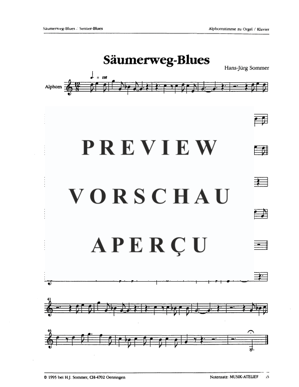Product gallery: Page 3 of 7 Säumerweg Blues, Op. 181, , Alphorn In F and Piano