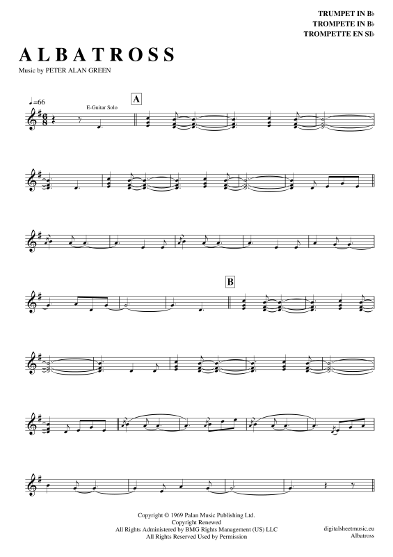 Product gallery: Page 1 of 4 Albatross , Mac, Fleetwood, Trumpet in B-flat