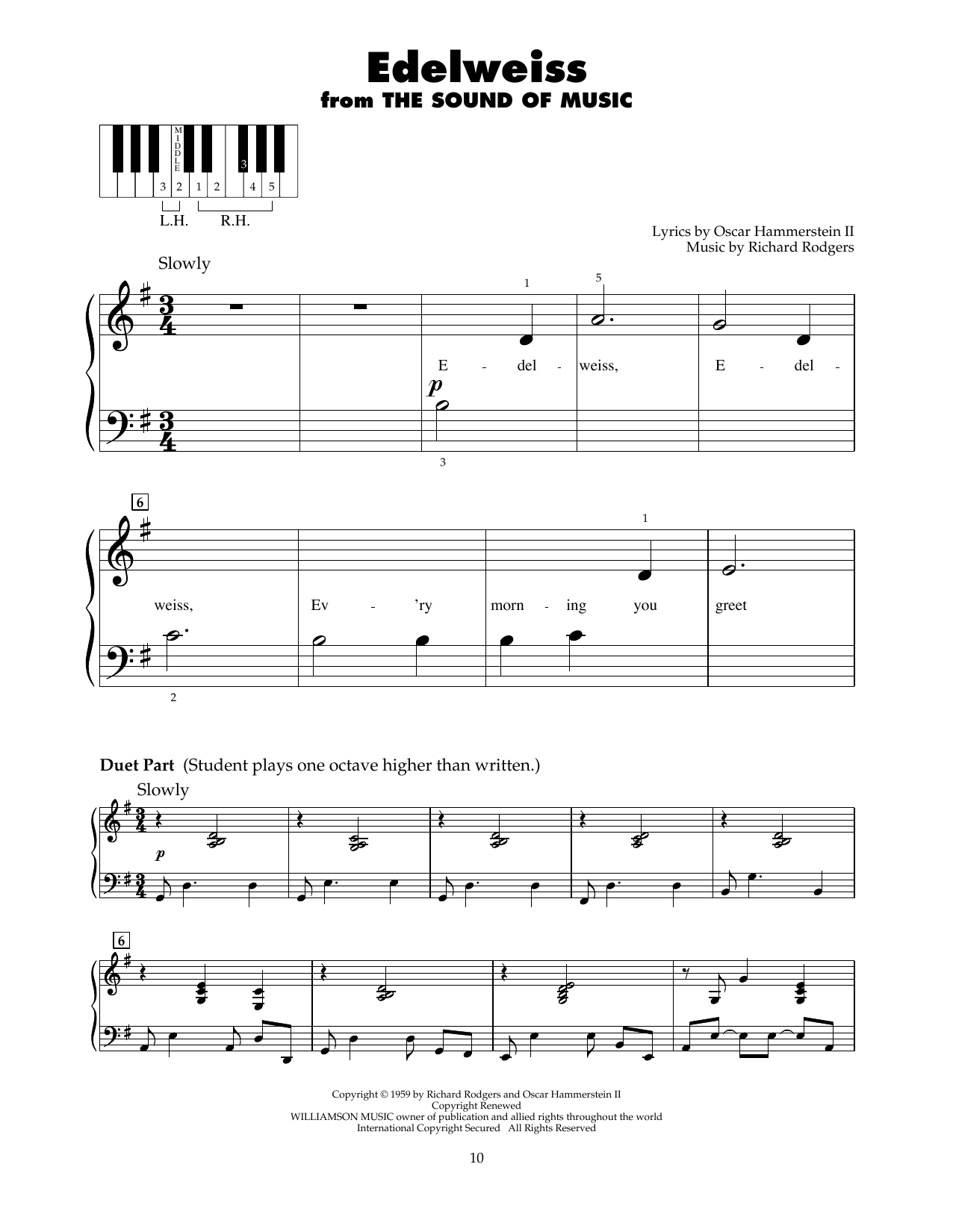 Product gallery: Page 1 of 1 Edelweiss (from The Sound Of Music), Rodgers & Hammerstein