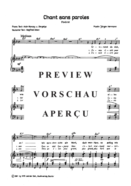 gallery: Chant sans paroles , , (Klavier + Gesang)