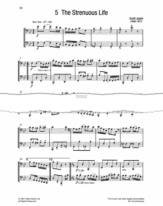 Produktgalerie: Seite 1 von 1 The Strenuous Life, Scott Joplin, Fagott