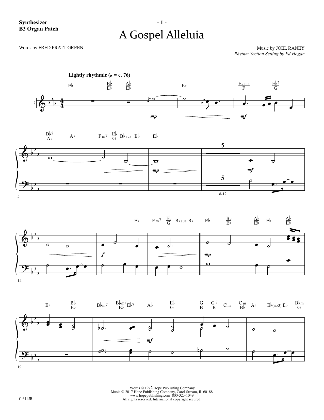 Produktbild zu: A Gospel Alleluia - Synthesizer