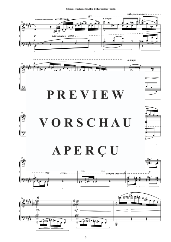 Product gallery: Page 4 of 10 Nocturne No. 22 in C sharp minor, , Solo Piano