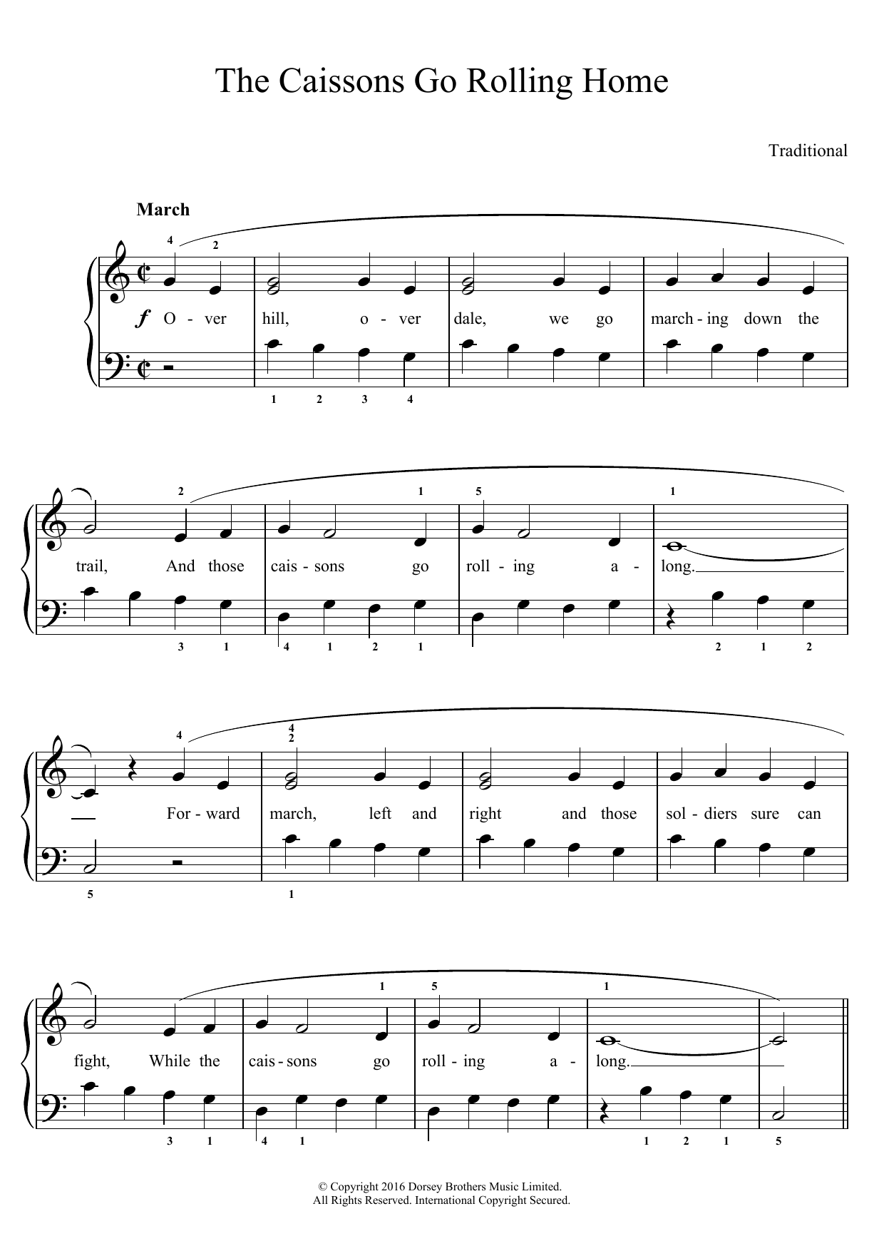 Produktgalerie: Seite 1 von 1 The Caissons Go Rolling Home, Traditional, Klavier