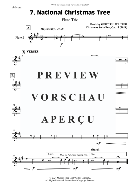 Produktgalerie: Seite 5 von 6 National Christmas Tree, , (Flötentrio)