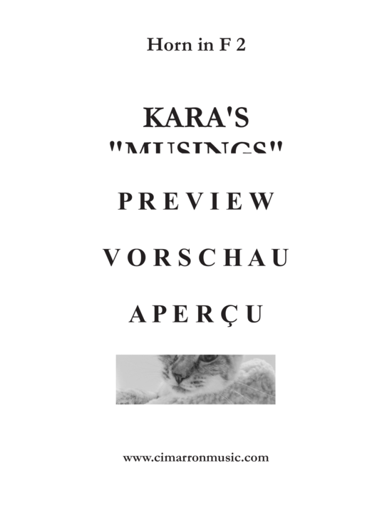 Produktgalerie: Seite 21 von 21 Kara´s Musing´s , , (Horn Quartett)