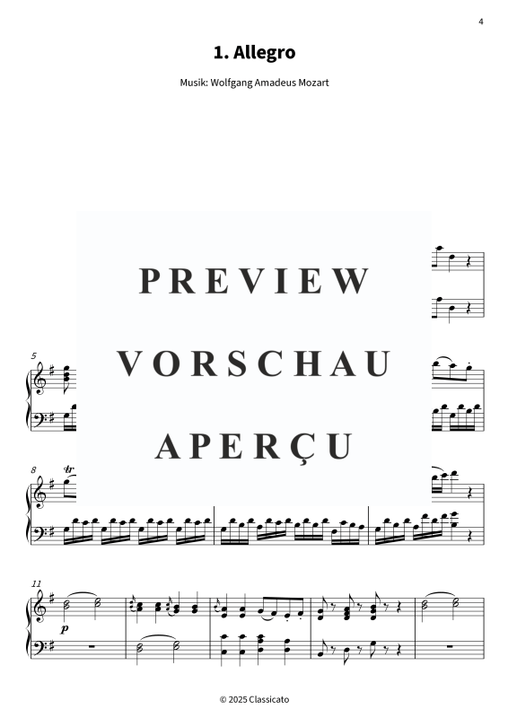 Produktgalerie: Seite 6 von 11 Eine kleine Nachtmusik - Serenade Nr. 13, , Klavier Solo