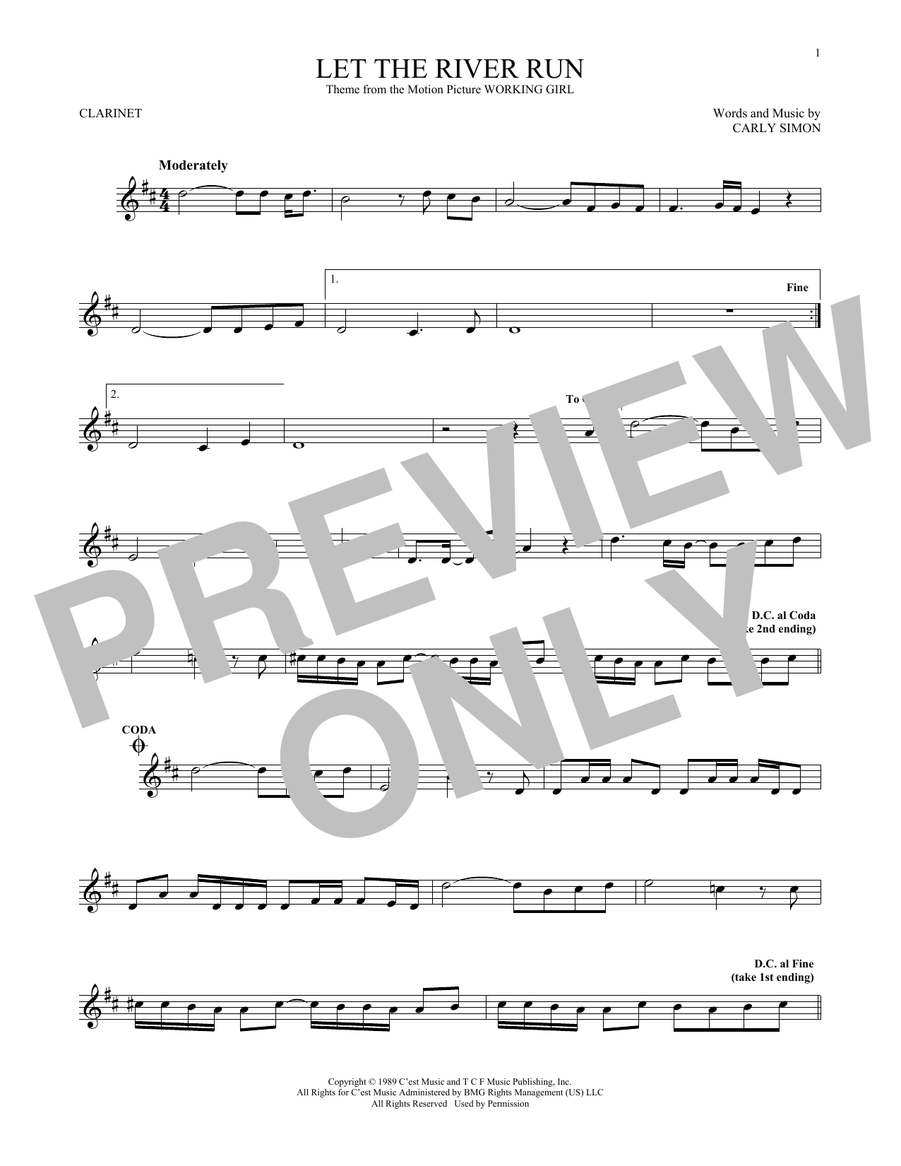 Product gallery: Page 1 of 1 Let The River Run, Carly Simon