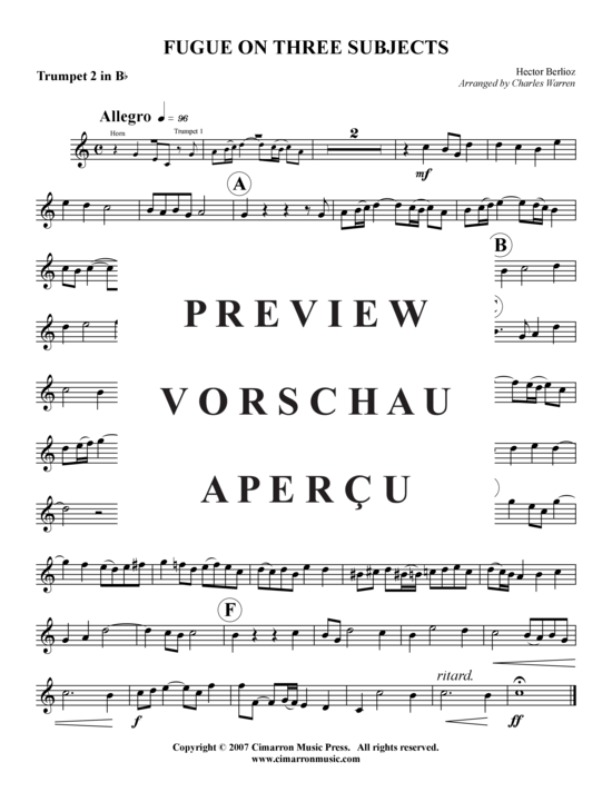 Produktgalerie: Seite 8 von 9 Fugue on Three Subjects (1829) , ,  (Blechbläserquintett)