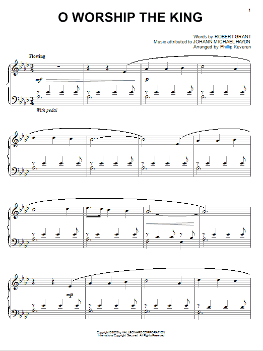 Product gallery: Page 1 of 1 O Worship The King (arr. Phillip Keveren), Robert Grant