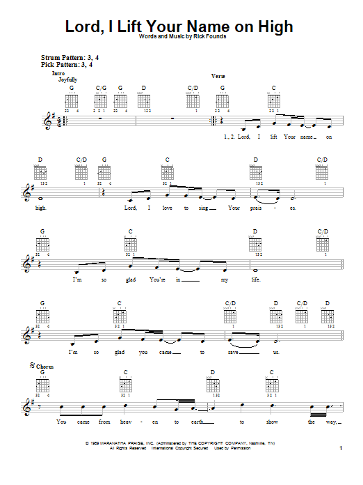 Produktgalerie: Seite 1 von 1 Lord, I Lift Your Name On High, Rick Founds, Gitarre