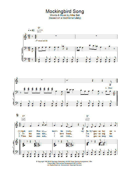 Product picture to: Mockingbird Song