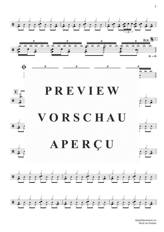 Product gallery: Page 4 of 5 Hoch Im Norden, Santiano, (Drums)